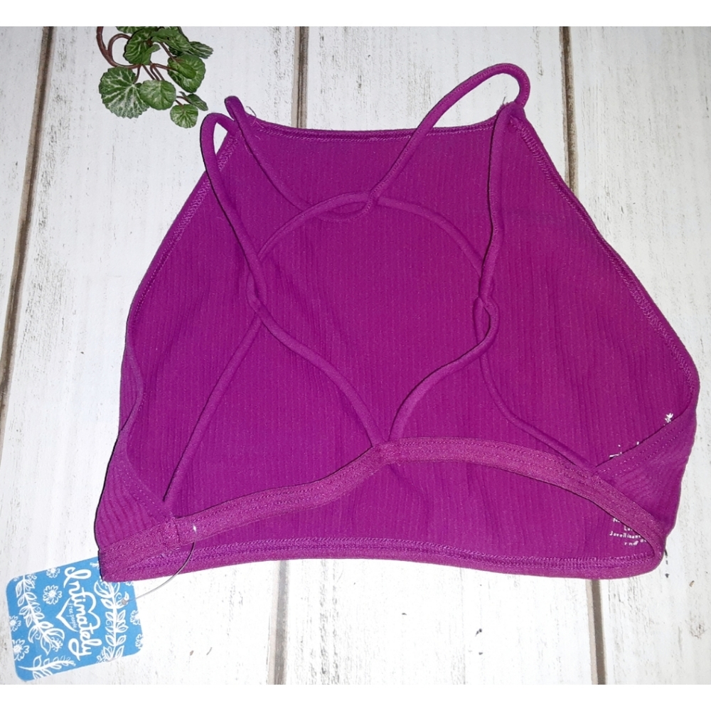 Free People High Neck Strappy Back Bra - Pink - Picture 7 of 16